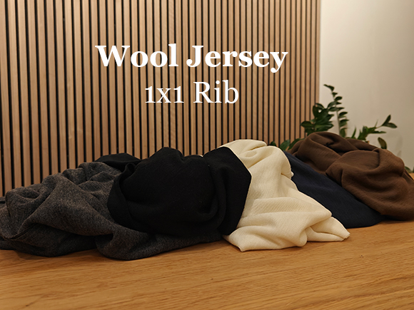 Wool Jersey 1x1 Rib